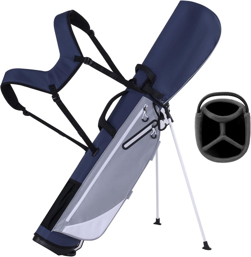 Full Choice Lightweight Golf Stand Bag, 4-Way Full-Length Dividers, Holds Up to 10 Clubs, 3.7 lbs Golf Bag with Dual Straps & Stand for Driving Range, Par 3, and Standard Courses - Image 1